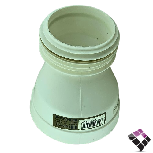 تحويلة كرسى افرنجى مائلة E صيني لون أبيض مقاس 4 سم ×4" رقم EK04