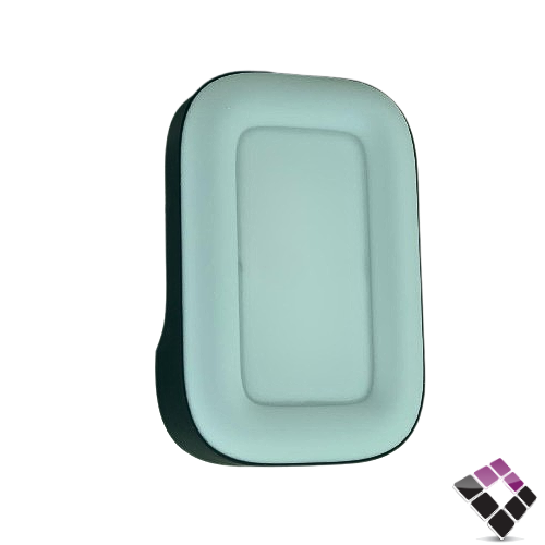 ابلك جداري LED لطش بلاستيك خارجي  موديل مربع الرائد AL RAED جرم أسود اضاءة 3000k أصفر 24W رقم SA010301/24WW