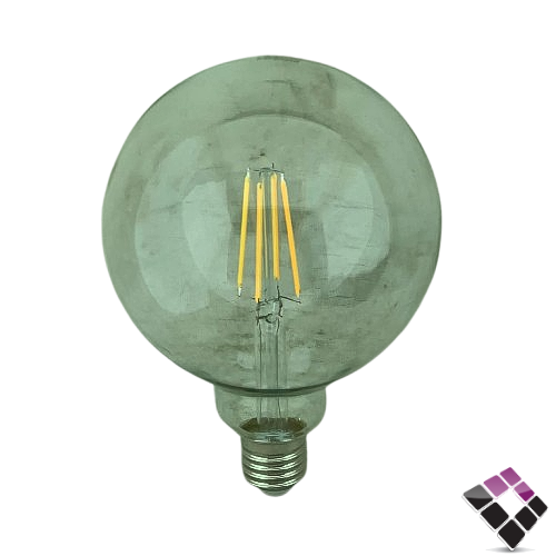 لمبة كروي LED شفاف موديل G125 فلمنت أعواد نيو باور MomaN سنة E27 اضاءة 2500K أصفر 7W