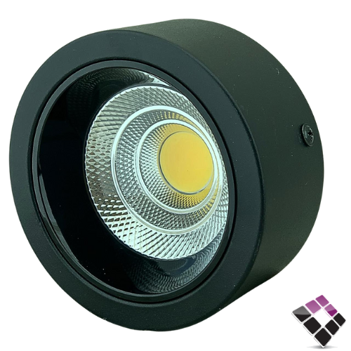 كشاف خارجي LED لطش مانع توهج جرم أسود / أسود عدسة كوب COB إضاءة 4000k كريمي TOPLR صيني 10 سم 10W