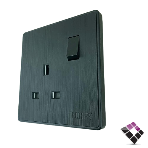 فيش مع مفتاح مفرد LUXIFY صيني لون أسود عريض م/ بيانو 13A رقم 23700016