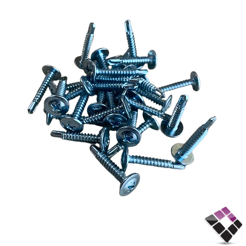 مسمار برغي صاج أبيض راس كبير 1×8