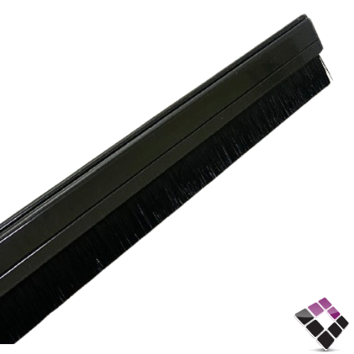 مانعة غبار للباب شعر ثقيل المنيوم ربيتال لون أسود طول 1.5 متر