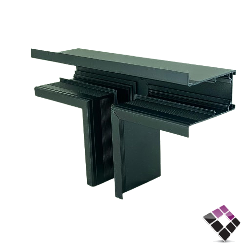 وصلة شكل T مجرى مغناطيس مجنتك دفن غاطس داخل الجبس بعد التأسيس بشفة أمامية المنيوم NEW POWER  رقم 103140