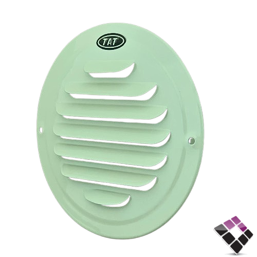 سدة غالق لي مروحة شفط TAT لون أبيض حديد ثقيل موديل شرائح ثقيل+شبك ضد الحشرات 4"