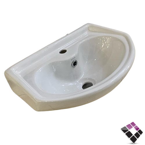 مغسلة وجار خزف EROS هندي بدون عمود موديل تنقا ايروز مربعة لون أبيض رقم ERS23011