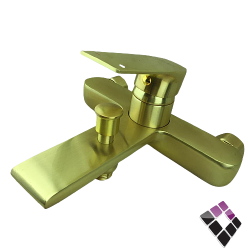 خلاط دش اتمتك SCHMIDT/iMATRIX الماني مسكة مربعة لون ذهبي بدون لي و سماعة