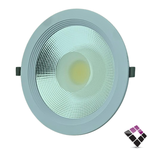 كشاف LED سبوت لايت داخلي 8"× 20 سم KODAK موديل كوب عدسة COB إضاءة 6500K أبيض 30W رقم KDL3-COB-30-CW