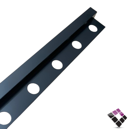 زاوية نهاية سيراميك استيل مربع مقفل DAR صيني لون أسود مقاس 12MM طول 2.70 متر رقم SS1250-12*12-MB-00467