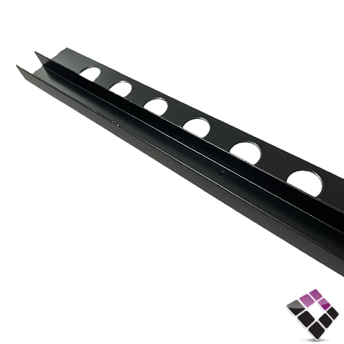 زاوية سيراميك + مجرى زجاج المنيوم DAR صيني لون أسود مقاس 12MM طول 2.45 متر رقم AF12/12mm