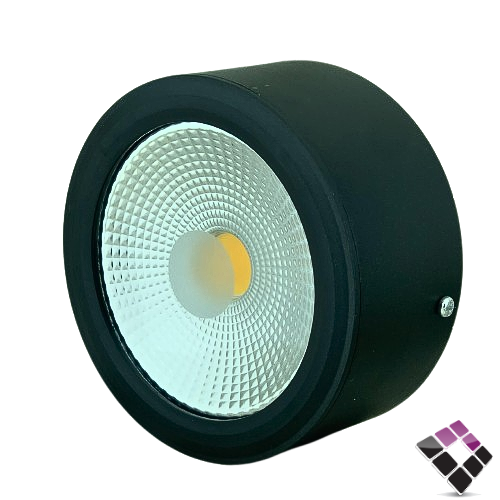 كشاف سلندر LED خارجي لطش همر HUMMER صيني دائري 5" عدسة COB جرم أسود إضاءة 3000K أصفر 20W