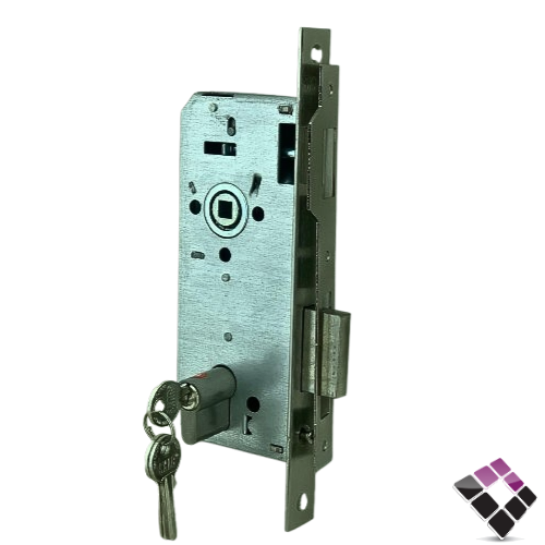 كالون باب خشب برمان سكاب SKAB صيني لون فضي مقاس 45 ملم مع قلب سلندر مقاس 70 ملم رقم 645R-SN