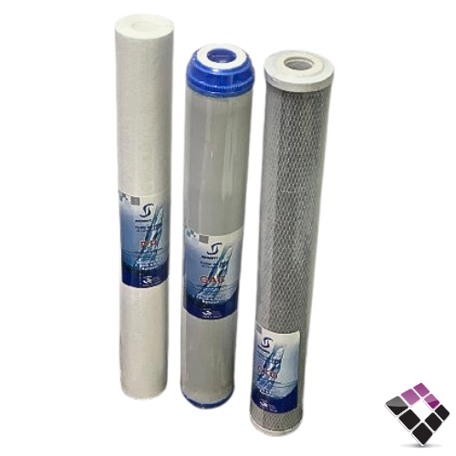 طقم عدد 3 شمعة فلتر Smart تايوان فلين + كربوني رملي + حجر كربوني بشبك مقاس كبير