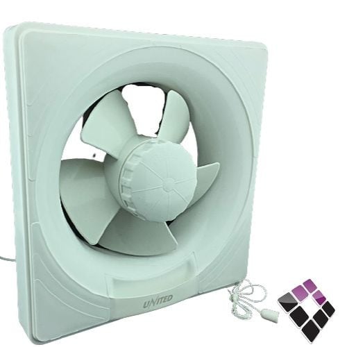 مروحة شفط بلاستيك مربعة  UNITED يونايتد سعودي مقاس 25×25 سم رقم UES-20