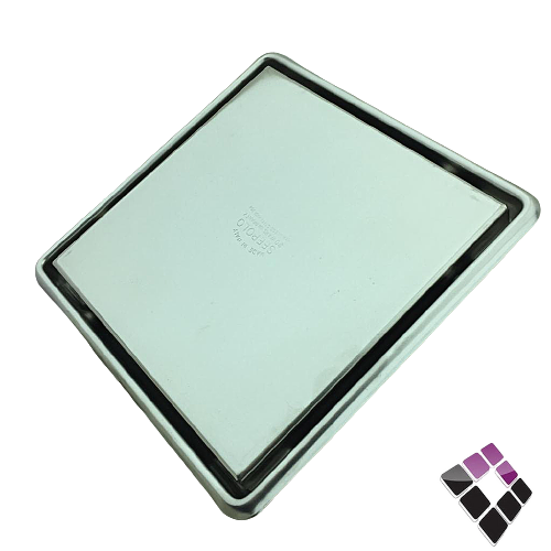 صفاية استيل 304 مفرغة للبلاط لون كروم SE ايطالي مقاس 15×15