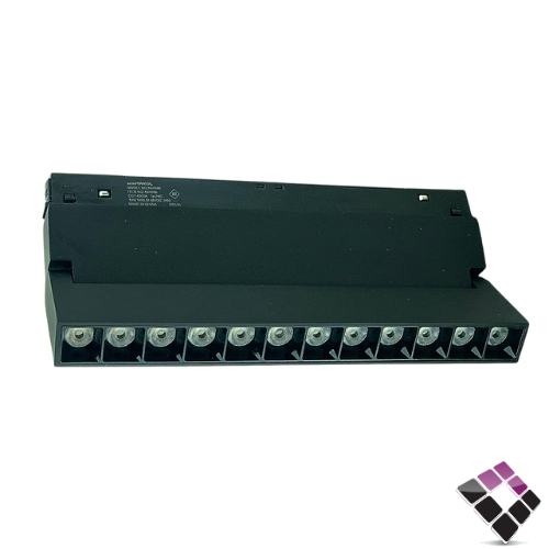 لينير مستطيل مجرى مغناطيس مجنتك متحرك موديل عيون  NEW POWER جرم لون أسود 22.6CM إضاءة 4000K كريمي 12W رقم 103186