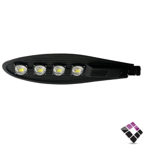 كشاف شارع LED خارجي COB عدسة Hi PLUS إضاءة 4000K كريمي مع خلية ضوئية 200W