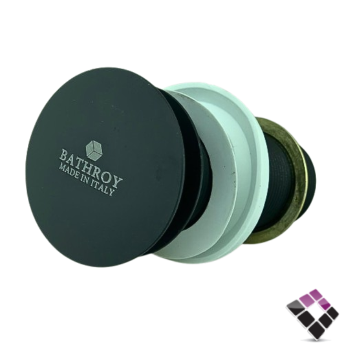 راس هراب ضغط اتمتك لون أسود BATHROY ايطالي 12 سم 1.1/4 رقم PP-12B