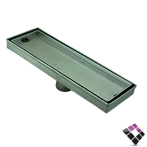 صفايةا مفرغة للبلاط ستيل SS304 لون كروم BATHROY  ايطالي مقاس 10×30 رقم 6702041