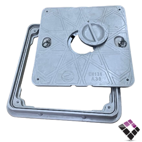 غطاء فيبر الزامل ثقيل سوبر المقاس من الداخل بدون الحلق 70×70 لون رمادي