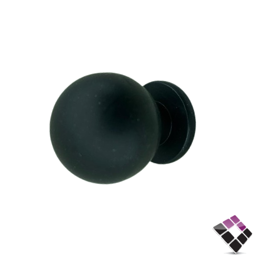 مقبض مسكة درج كروي 1 مسمار بلاستيك لون أسود رقم 117