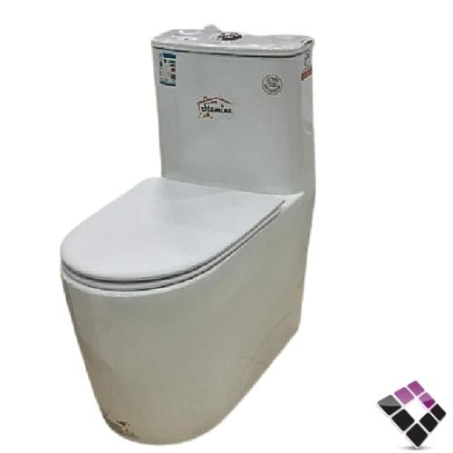 كرسى أفرنجى أرضي STAMINA صينى بيضاوي حجم صغير لون أبيض نظام تطريف مطور تورنيدو + غطاء فايبر UF هيدروليك 25CM رقم 8267