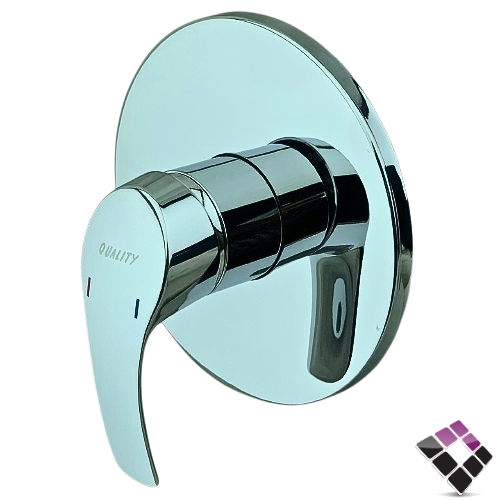 وجه غطاء خلاط مخفي دائري QUALITY صيني1 خط مخرج واحد للماء لون كروم موديل قروهي يورو سمارت رقم 96602/1