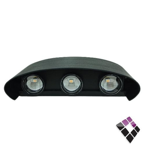 ابلك LED سور بلاستيك لطش K1 صيني موديل ستارة 6 لمبة 3 عدسة فوق + 3 تحت إضاءة أصفر DL07-2