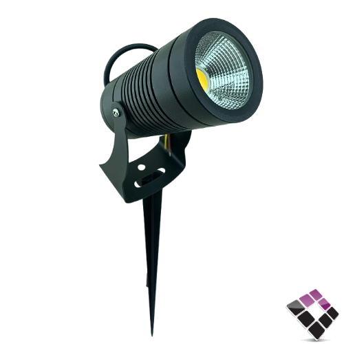 كشاف حدائق LED غرس توفل TOEFL جرم أسود إضاءة 3000K أصفر 15W رقم TF612-15W