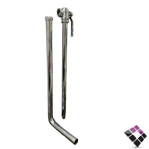 سيفون محبس حنفية يد كروم مع ماسورة كروم جنرال General صيني 1"