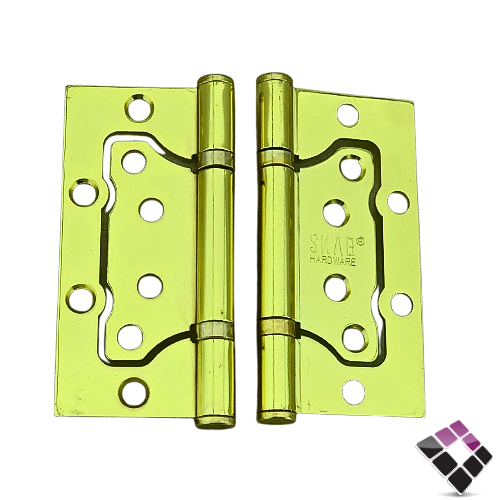 مفصلات باب خشب موديل فراشة سكاب SKAB صيني لون ذهبي 4 برغي سماكة 2.5MM مقاس 3"×4" رقم GP