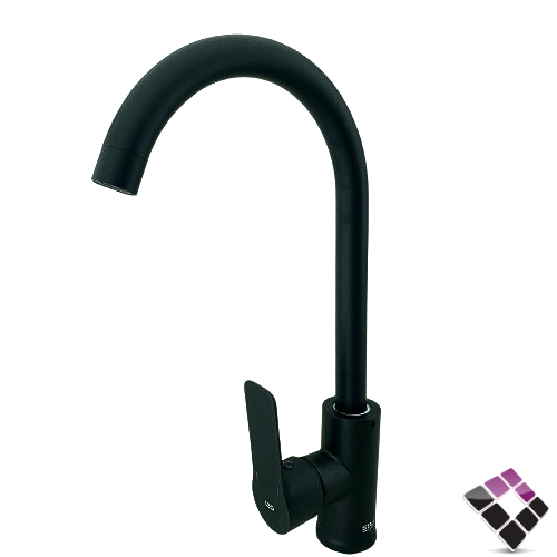 خلاط مجلى واقف شجرة اتمتك STALI الماني موديل LEO لون أسود مسكة مربعة رقبة عالية رقم BAD-500