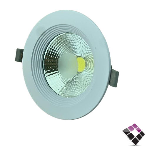 كشاف LED سبوت لايت داخلي 3"× 10 سم KODAK موديل كوب عدسة COB إضاءة 3000K أصفر 10W رقم KDL3-COB-10-WW