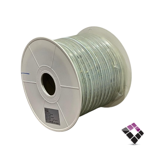 لي زينة LED فيسيون VISION خطين 120 لمبة بالمتر 12ملم 12 وات بالمتر لون أصفر عسلي 2700K قص كل 20سم IP65 داخلي + خارجي وتربروف