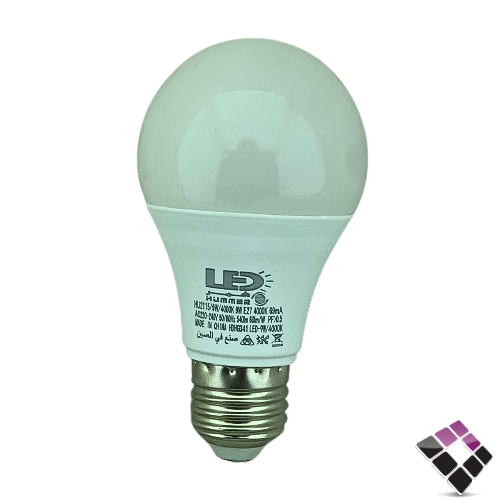 لمبة كروي LED همر HUMMER إضاءة 4000K كريمي 9W رقم HU-2115