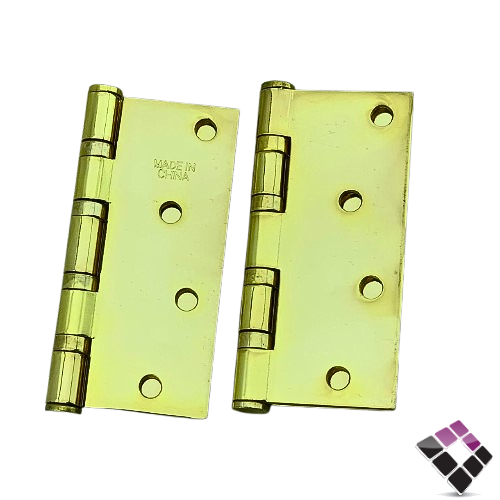 مفصلات باب خشب برمان سكاب SKAB صيني لون ذهبي 4 برغي سماكة 2.5MM مقاس 3.5"×4" رقم 4BB/GP