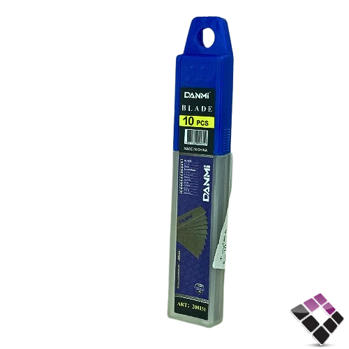 طقم شفرات سكين مشرط موكيت + كيبل دانمي DANMI صيني عدد 10 حبة رقم 200131