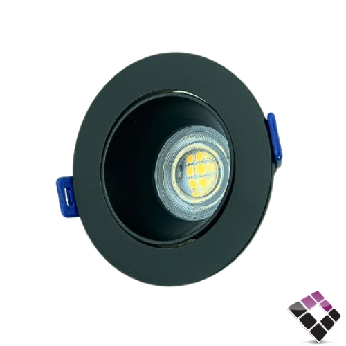 جرم سبوت مفرد مانع توهج المنيوم دائري MomaN plus جرم خارجي أسود داخلي أسود مطفي مقاس 2"  بدون لمبة