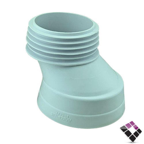 تحويلة كرسى افرنجى مائلة MALPINE انجليزي لون أبيض مقاس 2 سم×4" رقم MAC1F-EXS