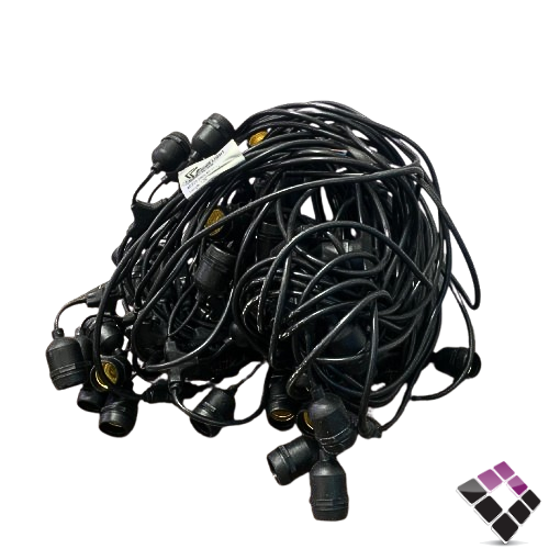 عقد لمبات زينة طول 50M + هولدر لمبة عدد 50 بدون اللمبات EGE صيني رقم 309644