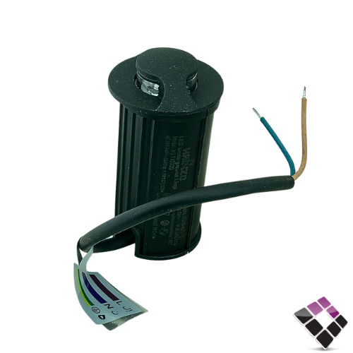 كشاف LED خارجي دفن أرضي معزول ضد الماء مدور أسود HAINZO اضاءة أصفر أتجاهين 3.8CM × 1.5W رقم GH-2213