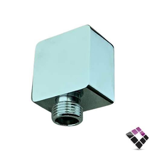 كوع مشبك شطاف + سماعة خلاط مخفي مربع لون كروم  QUALITY صيني رقم Q