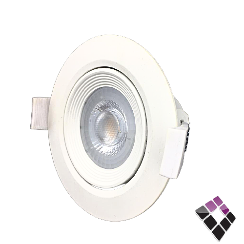 كشاف LED سبوت HYUNDAI هواندي صيني مدور متحرك جرم أبيض SMD إضاءة أصفر 7W.