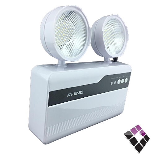 لمبة تخزين طوارئ 2 عين دائري LED ليد khind ماليزي لون أبيض رقم EM3020