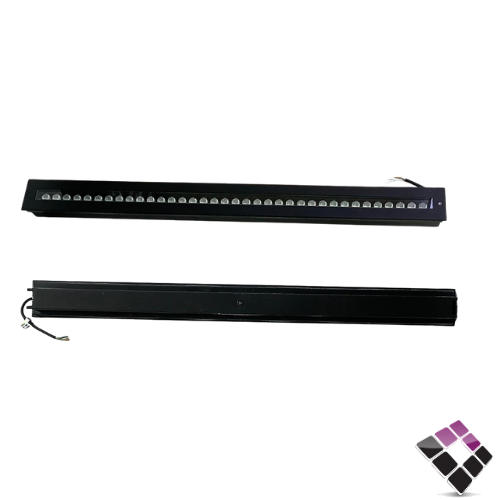 كشاف LED خارجي دفن أرضي معزول ضد الماء مستطيل أسود HAINZO عدسة عيون اضاءة أصفر 100CM × 36W رقم GH-2224