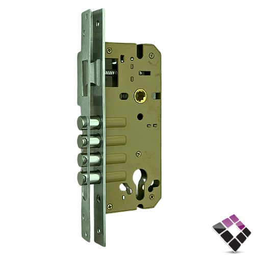 كالون باب خشب Kango صيني 4 قفل لون فضي مقاس 45 ملم بدون قلب سلندر رقم 4T-45mm-SN