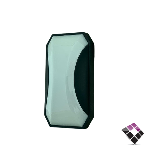 ابلك جداري LED خارجي بلاستيك  PLATO-PLUS مستطيل مخصر جرم أسود إضاءة 3000K أصفر 24W