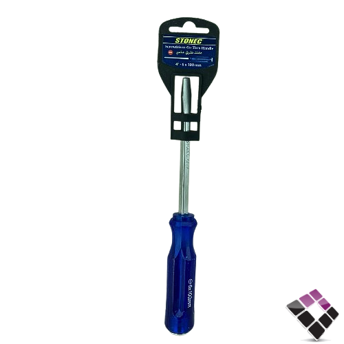 مفك أزميل أزرق طويل ستونيك STONEC عادي مقاس 6MM×"4 رقم 222-33