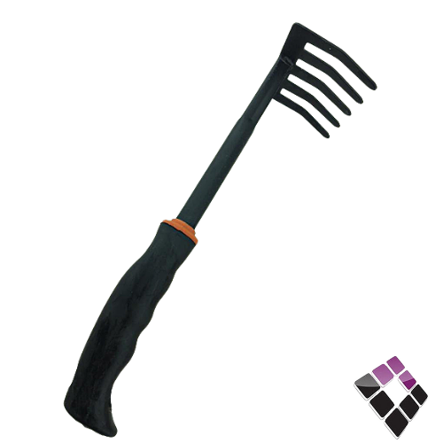 جاروف رأس مشط خراشة صغير لون أسود مسكة ربل