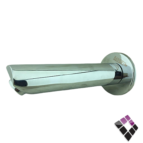 صباب ماء خلاط دش دفن مخفي 1 خط نحاس مطلي كروم دائري 13 سم BANERY الماني